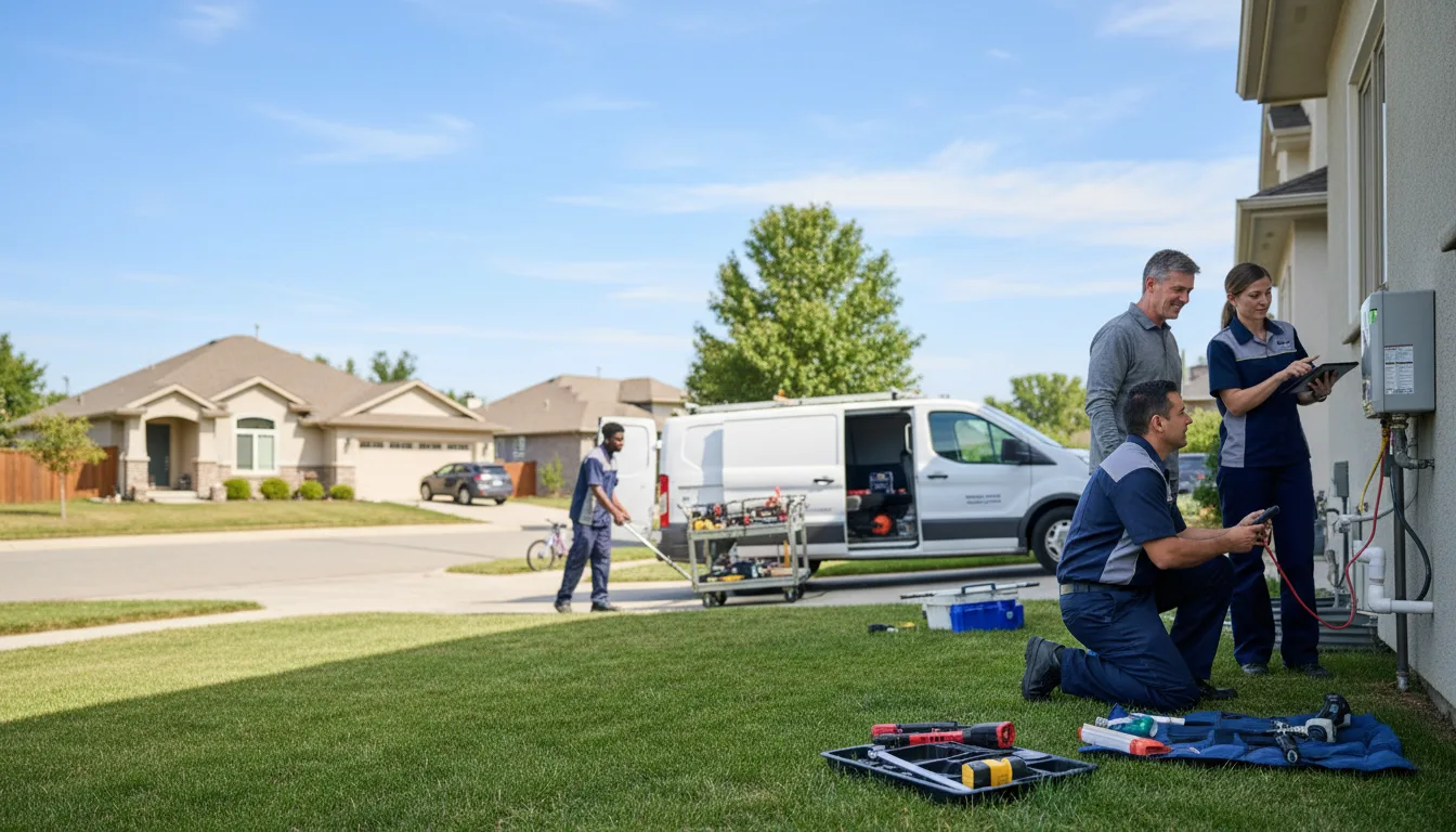 Tankless water heater service in Lequire, OK